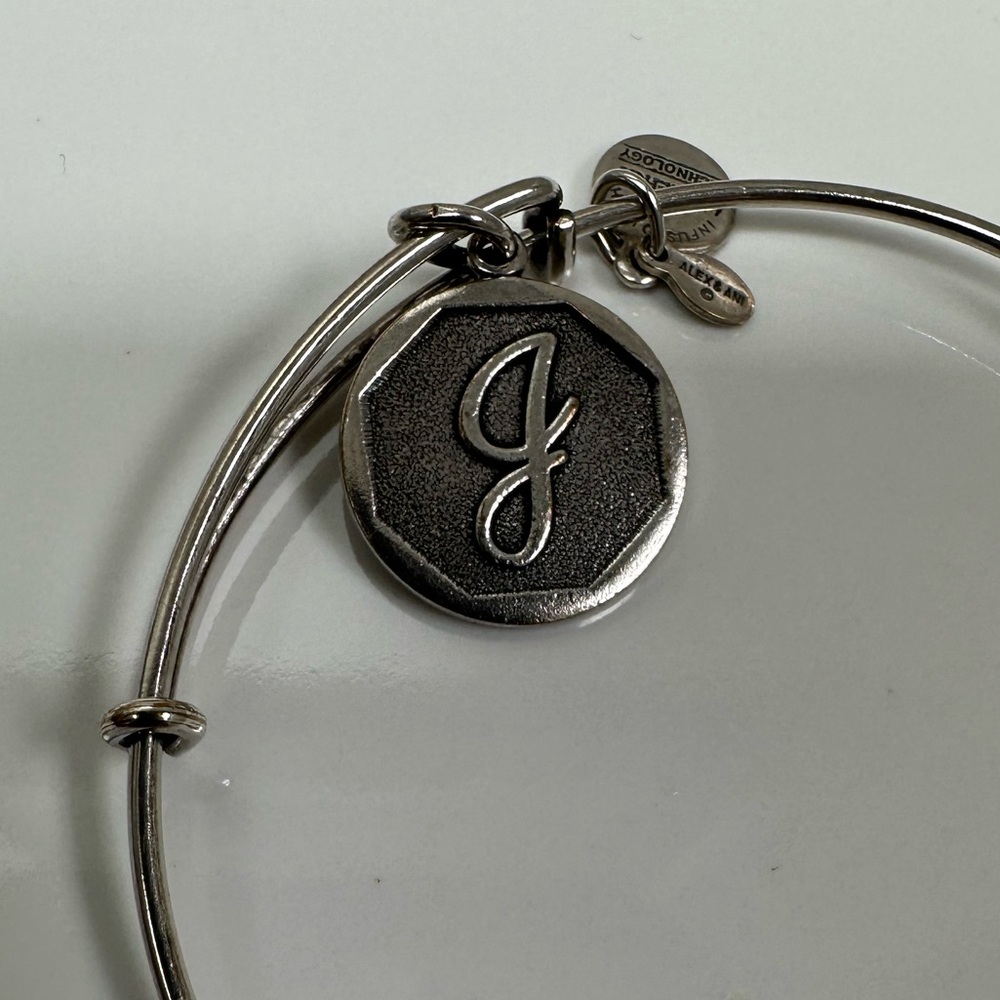 Alex and Ani J initial bracelet